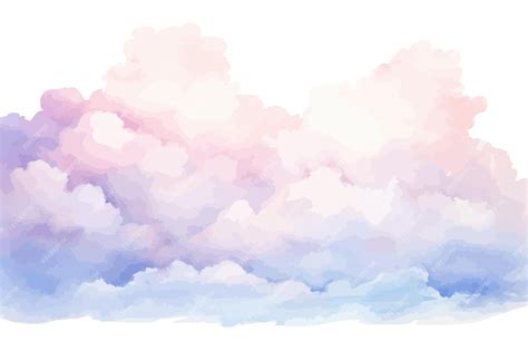 Premium Vector | A watercolor drawing of clouds and the sky.