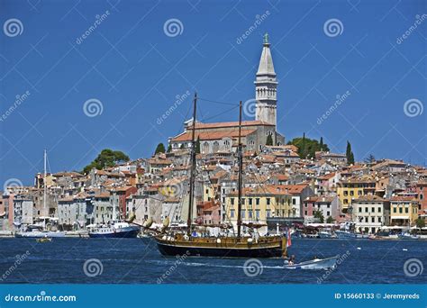 Rovinj Harbour And Waterfront Stock Image Image Of Shoreline