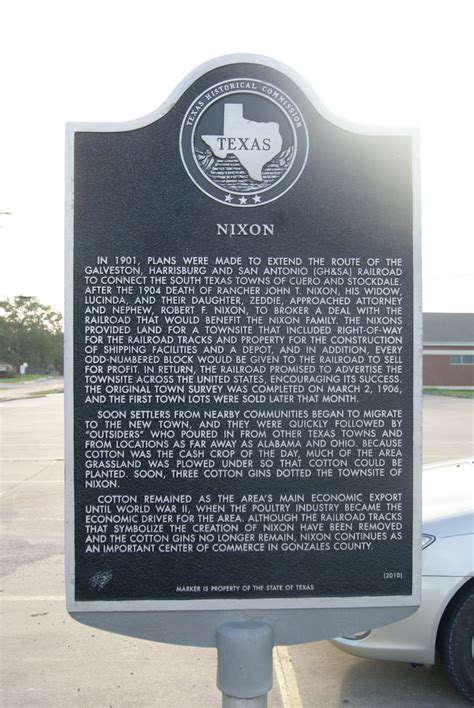 Nixon - TEXAS HISTORICAL MARKERS