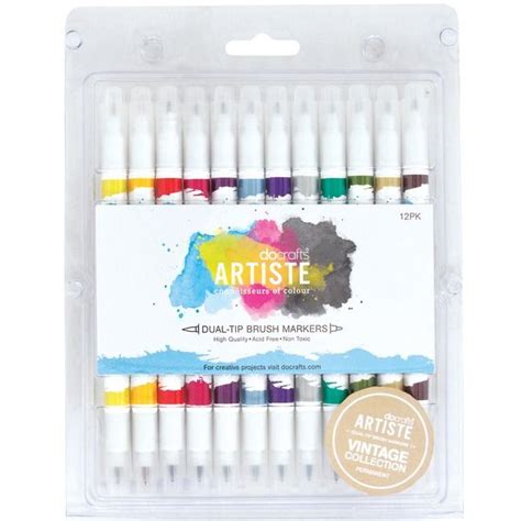 Found it at Blitsy - Artiste Dual Tip Brush Markers 12 Pack - Vintage ...