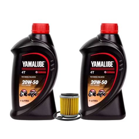 Kit Troca Óleo Yamalube 20w 50 4T Yamaha Fazer 250 KURUKA