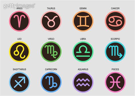 Horoscope Zodiac Sign Icon Set Vector Illustration 이미지 1181542840