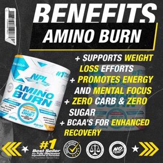 Npl Amino Burn G Energy Recovery Mental Focus Bcaa Halal Fitness