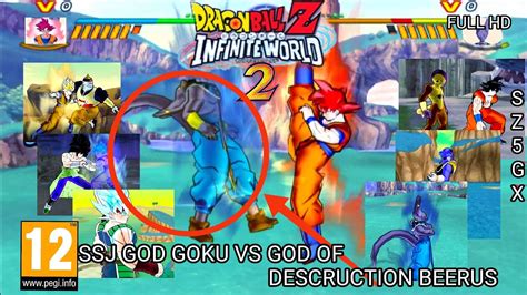 Dragon Ball Z Infinite World Project Ssj God Goku Vs God Of