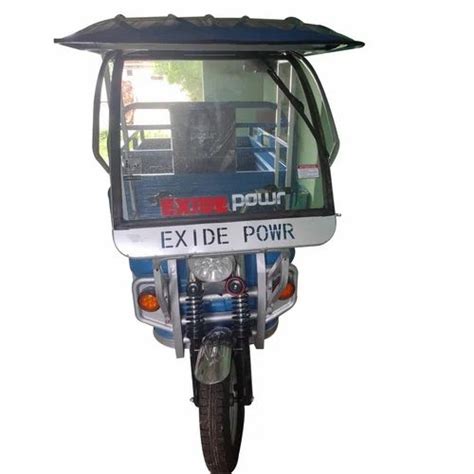 Exide Power Blue Silver Loader E Rickshaw Vehicle Capacity 2 Seater