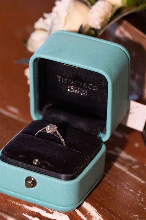 Engagement Ring in Tiffany Box