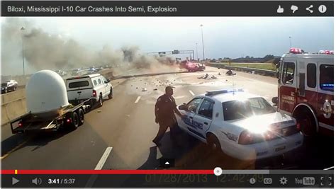 Trucker S Dash Cam Captures Heroic Rescue Following Fiery Car Crash In