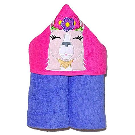 Llama Princess Personalised Hooded Towel Charlie And Lulu