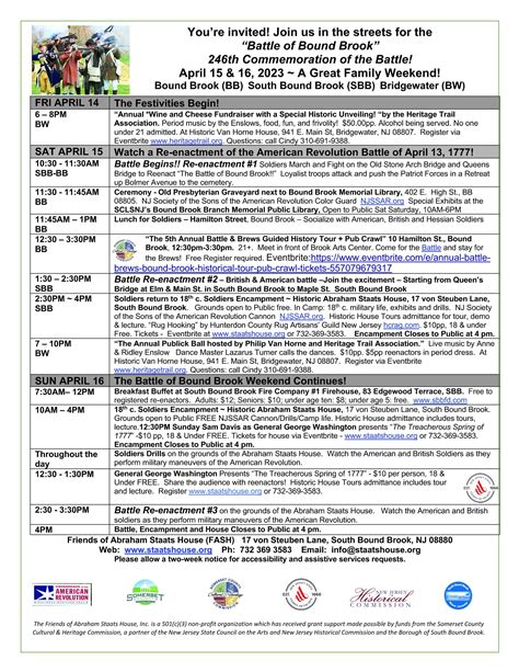 248th Commemoration of The BATTLE of BOUND BROOK~2025 - The Abraham