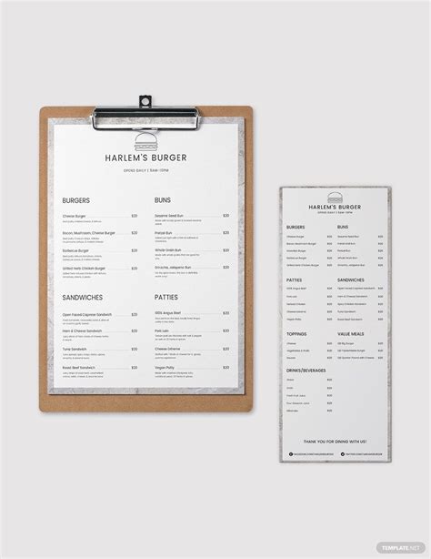 FREE Burger Menu Templates & Examples - Edit Online & Download