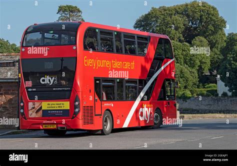 Plymouth Devon England Uk A Red Double Decker Plymouth City