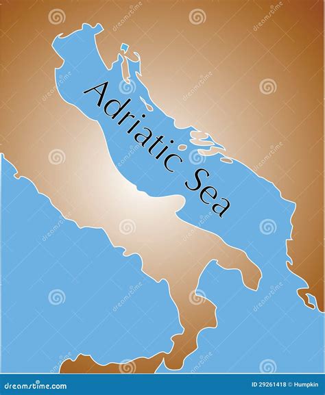 Map Of Adriatic Sea Royalty Free Stock Photos - Image: 29261418