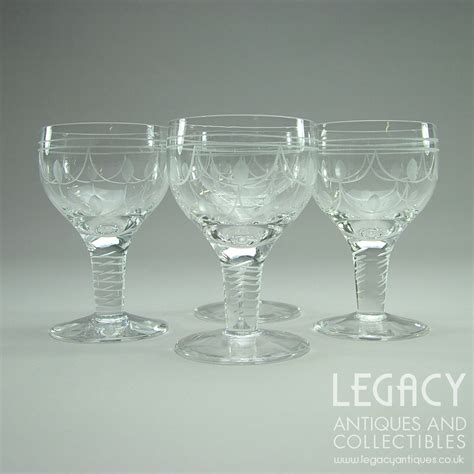 Set Of Four Stuart Crystal ‘tamara’ Design Lead Crystal Port Glasses Port Glasses Stuart