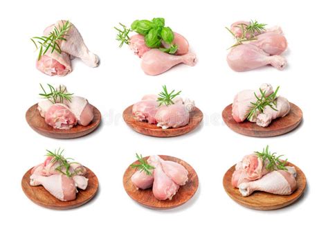 Raw Chicken Drumsticks Isolated Uncooked Poultry Legs Fresh Hen Meat