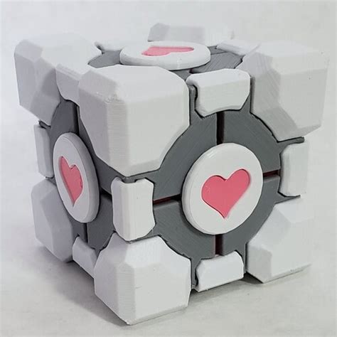 Portal Weighted Companion Cube Box Stl Files For D Printing Etsy