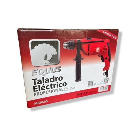 Taladro Eléctrico Equus Profesional 650w con Percutor Construcción