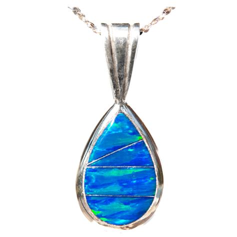 BLUE OPAL PENDANT $29 ... FREE STERLING SILVER CHAIN ...FREE SHIPPING | Opal Reef Jewelry