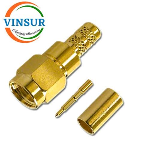 Rf Connector Ohms Sma Male Straight Crimp Type