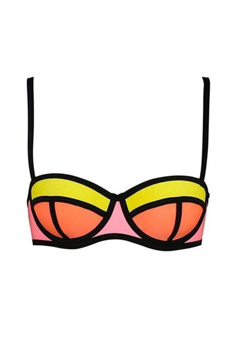 Colorblock Bikini Top Color Block Bikini Bikini Tops Panel Bikini