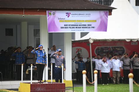 Irup Upacara Hari Perhubungan Nasional Bupati IDP Bergerak Bersama