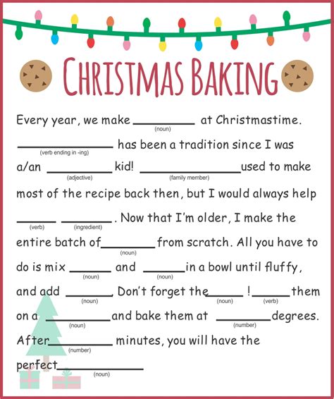 Free Christmas Mad Libs Printable