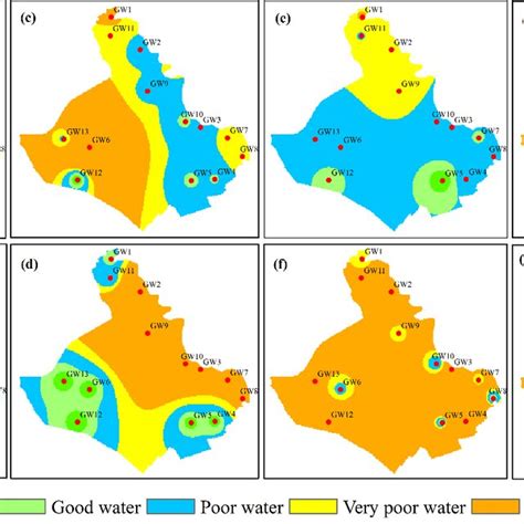 Spatial Distribution Map Of Groundwater Categories Based On The