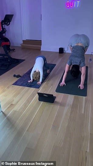 Drake S Son Adonis 3 Does Yoga With Mom Sophie Brussaux In Sweet