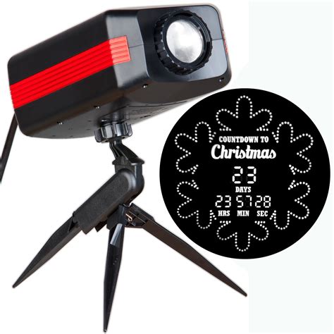 Lightshow Projection Light Countdown To Christmas Snowflake