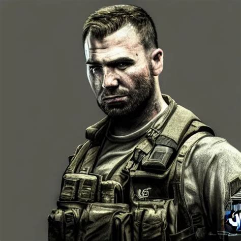 A Portrait Of A John Soap Mactavish Call Of Duty Stable Diffusion