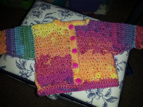 Blooming Lovely: Finished Crochet Item - Preemie Baby Cardigan