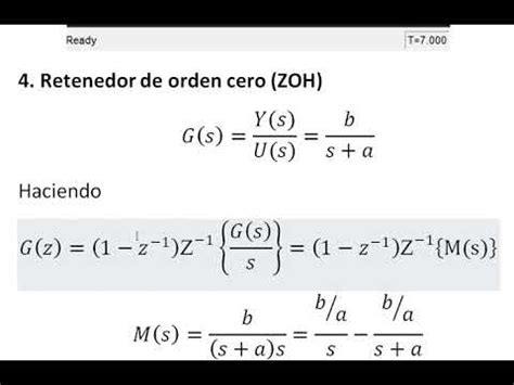 Conversión de un sistema continúo a discreto y su programación en