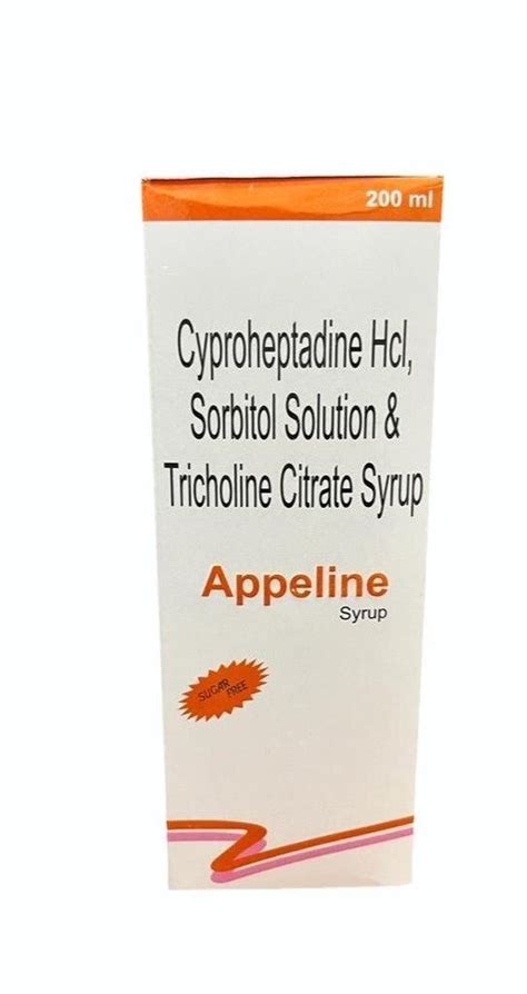 Cyproheptadine Hcl Sorbitol Solution And Tricholine Citrate Syrup