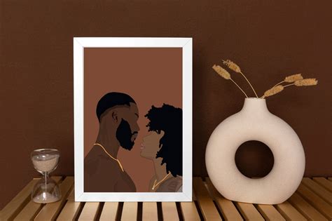 Black Love Art, Black Love Wall Art, Black Couples Wall Art, Black ...