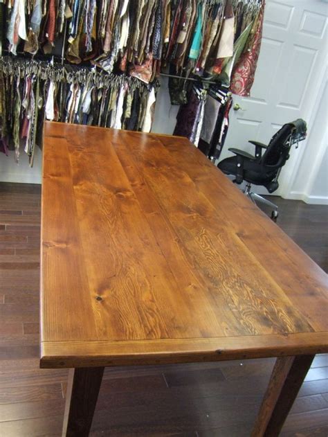 Amish Reclaimed Old Wood Plank Farm Table With Breadboard Ends Old