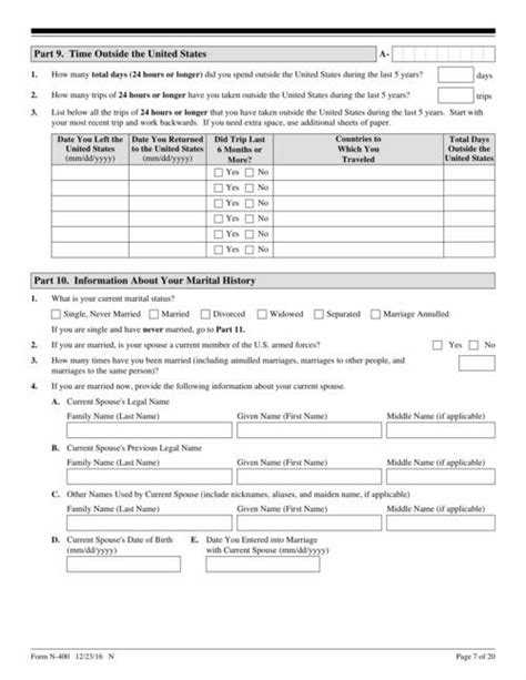 Form N 400 Application For Naturalization