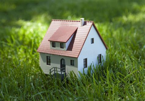 Little House On Grass Stock Image Image Of Estate Building 56917475