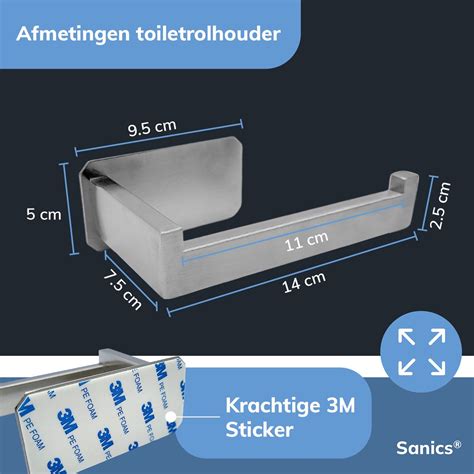 Sanics Wc Rolhouder Zonder Boren Toiletrolhouder Zelfklevend