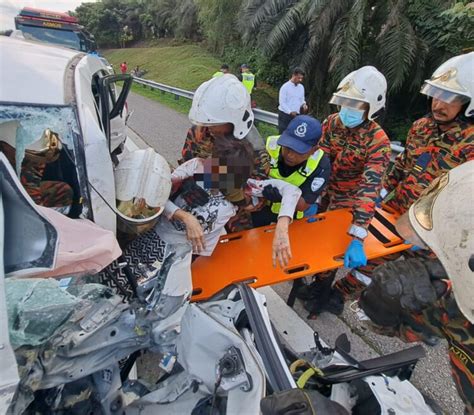 Lelaki Warga Emas Maut Isteri Cedera Nahas Empat Kenderaan Kosmo Digital