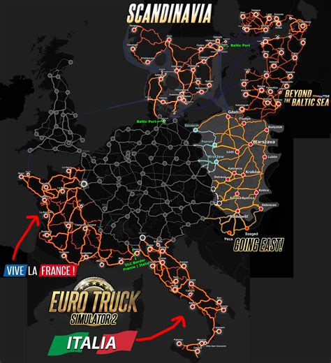 mapa euro truck   grand utopia map  euro truck simulator  bzlu