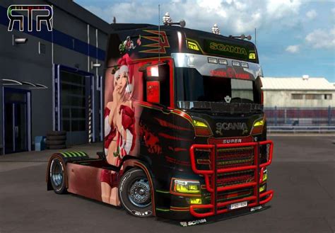 Kate Xmas Paintjob For Scania S V Truck Skin Ets Mod