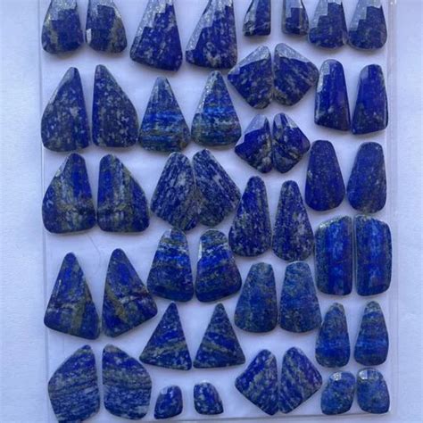 Royal Blue Gemstone Natural Lapis Lazuli Faceted Slices For Jewelry