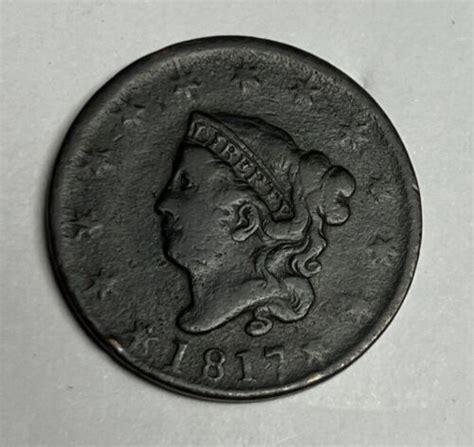 1817 Coronet Head Large Cent Us Copper Coin Ebay