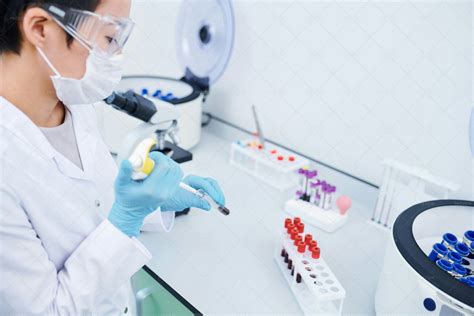 Busy Laboratory Worker Adding Blood Stock Photos Motion Array