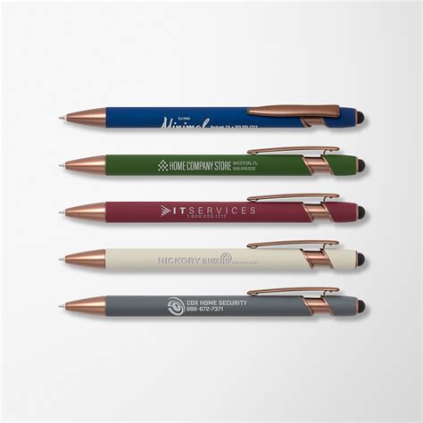 Custom Alpha Soft Touch Stylus Pen With Bronze Trim Ca