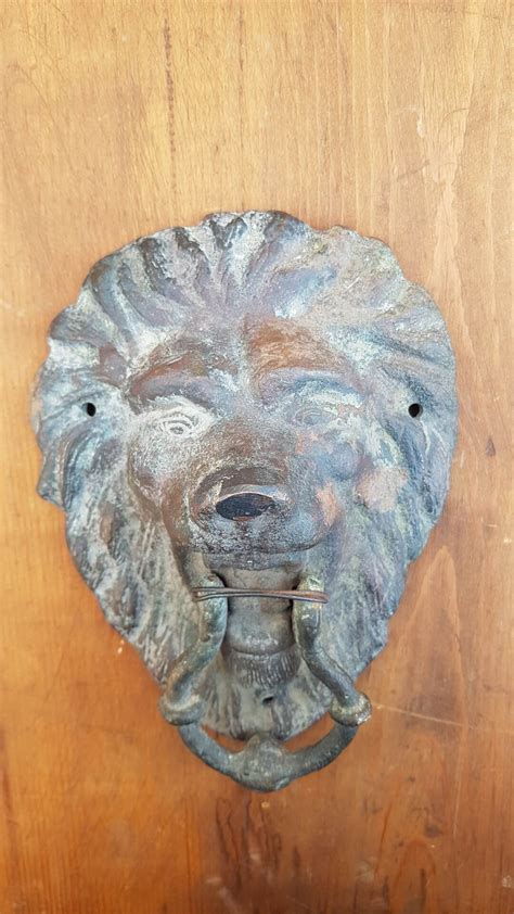 Lion Head Solid Brass Door Knocker Georgian Era Circa 1830's - Etsy