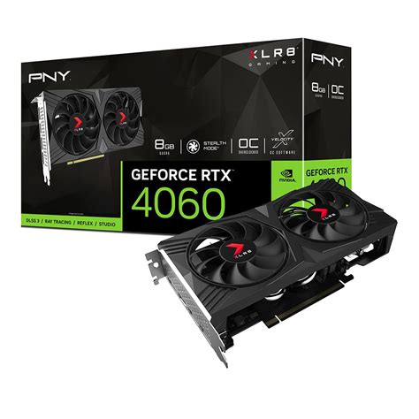 Pny Geforce Rtx 4060 8gb Xlr8 Gaming Verto Dual Fan Oc Graphics Card Dlss 3