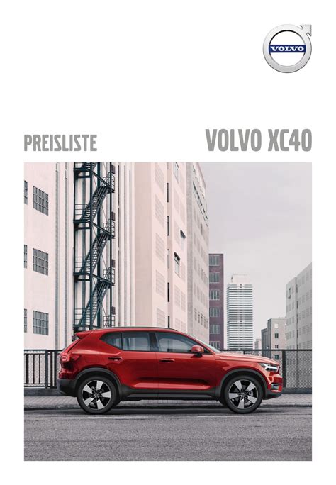 Volvo XC40 Preisliste By Volvocarsamberg Issuu