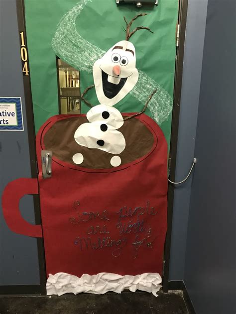 Olaf Christmas Door School Door Decorations Christmas Door Decorations Door Decorating Contest