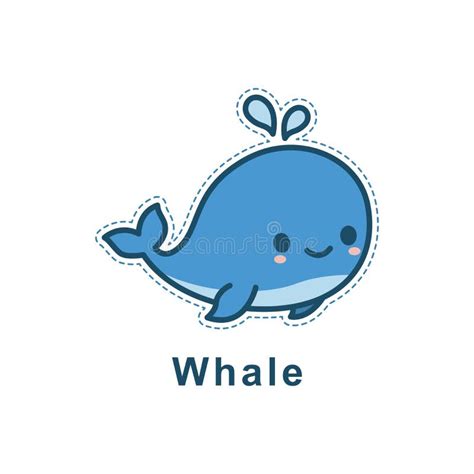 Cartoon Cute Baby Whale Happy Cartoon Style Illustration Vector Stock