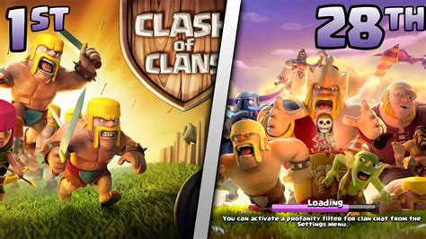 All 28 Clash Of Clans Loading Screen Compilation 2012 2021 YouTube